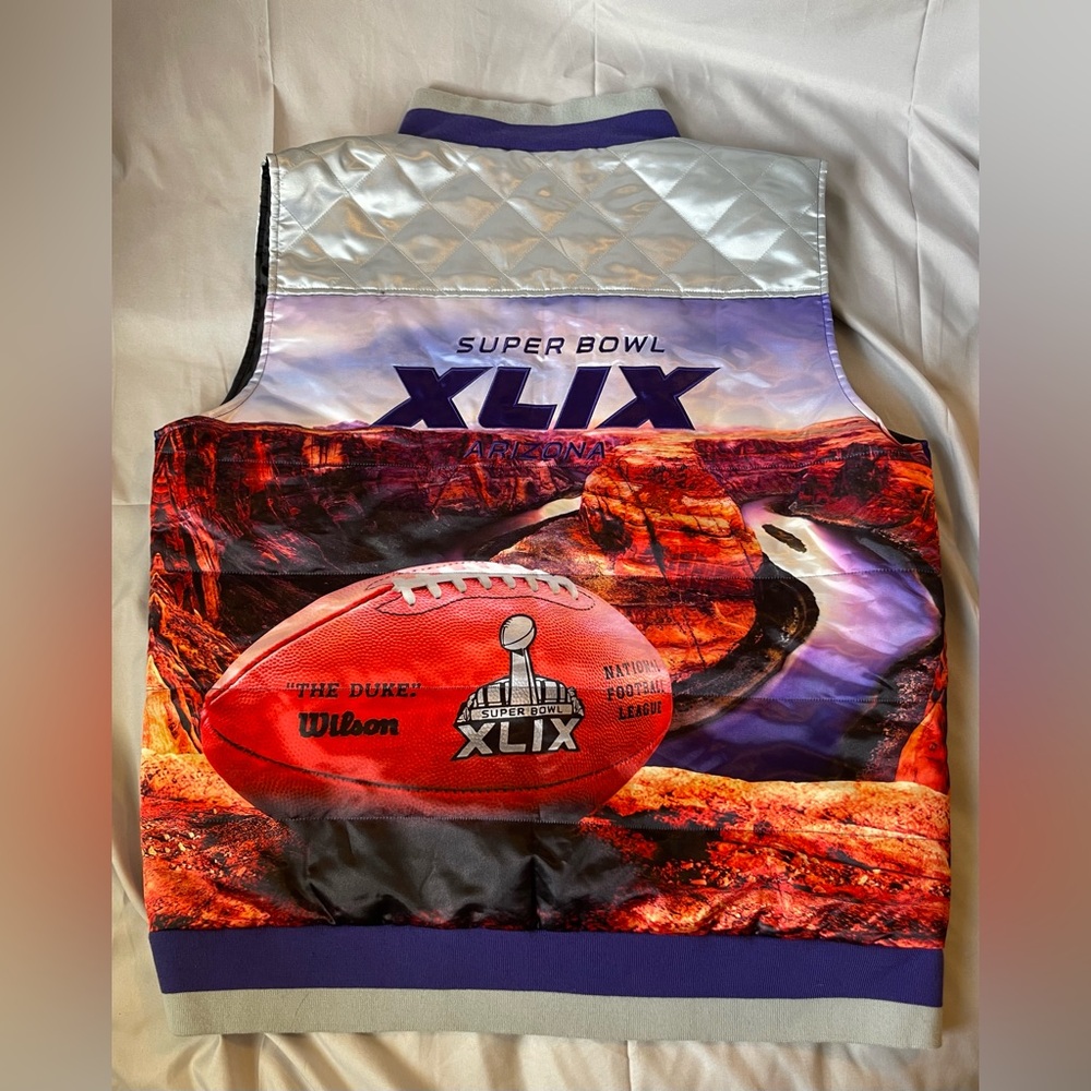 Rare Super Bowl XLIX Designer Puffer Vest